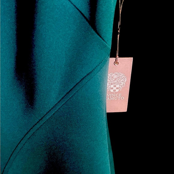 VINCE CAMUTO NWT Teal Sleeveless Midi Dress - Picture 9 of 10